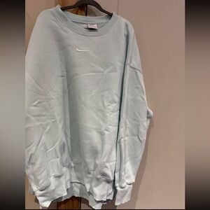 Nike Pastel Blue Oversized Crewneck Sweatshirt